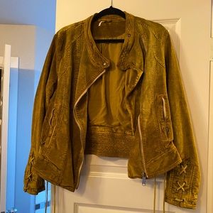 Free people velvet Moto jacket